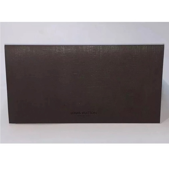 Authentic Louis Vuitton LV Brown Paper Receipt Holder Envelope Folder - Picture 2 of 4